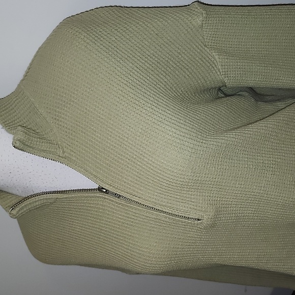 Reformation Olive Green Ribbed Sweatshirt - Picture 3 of 8